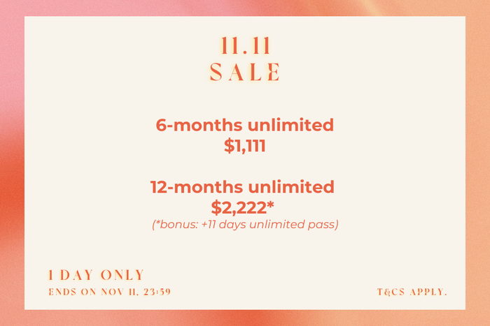 11.11 Flash Sale: 6-months or 12-months Unlimited