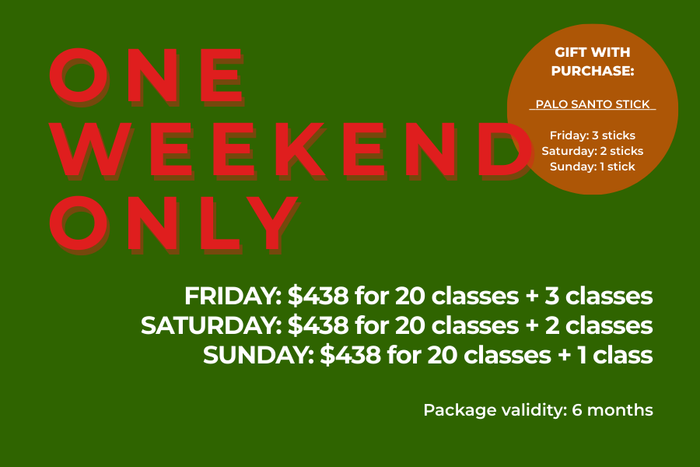 One Weekend Only: 20 Classes + Bonus Classes