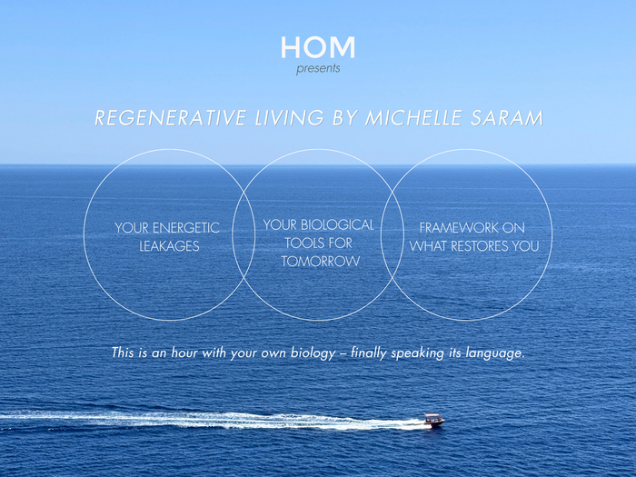 Hom Presents: Regenerative Living by Michelle Saram, May 30