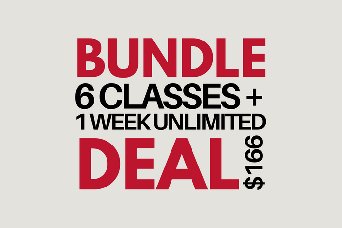 Bundle Deal Surprise: 6 Classes + 1 Week Unlimited