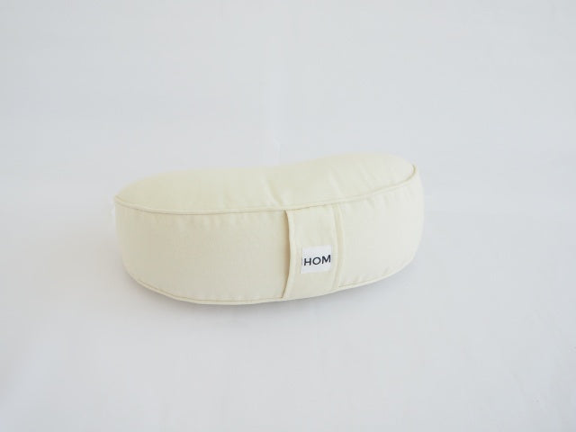 linen crescent meditation cushion